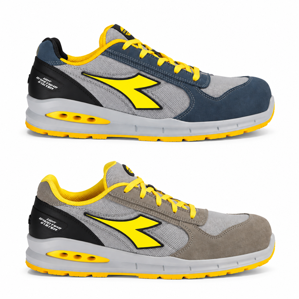 Scarpe antinfortunistiche Diadora Run Net Airbox S1 – scarpa antinfortunistica bassa in tessuto e scamosciato classe S1 – Ferraro Srl