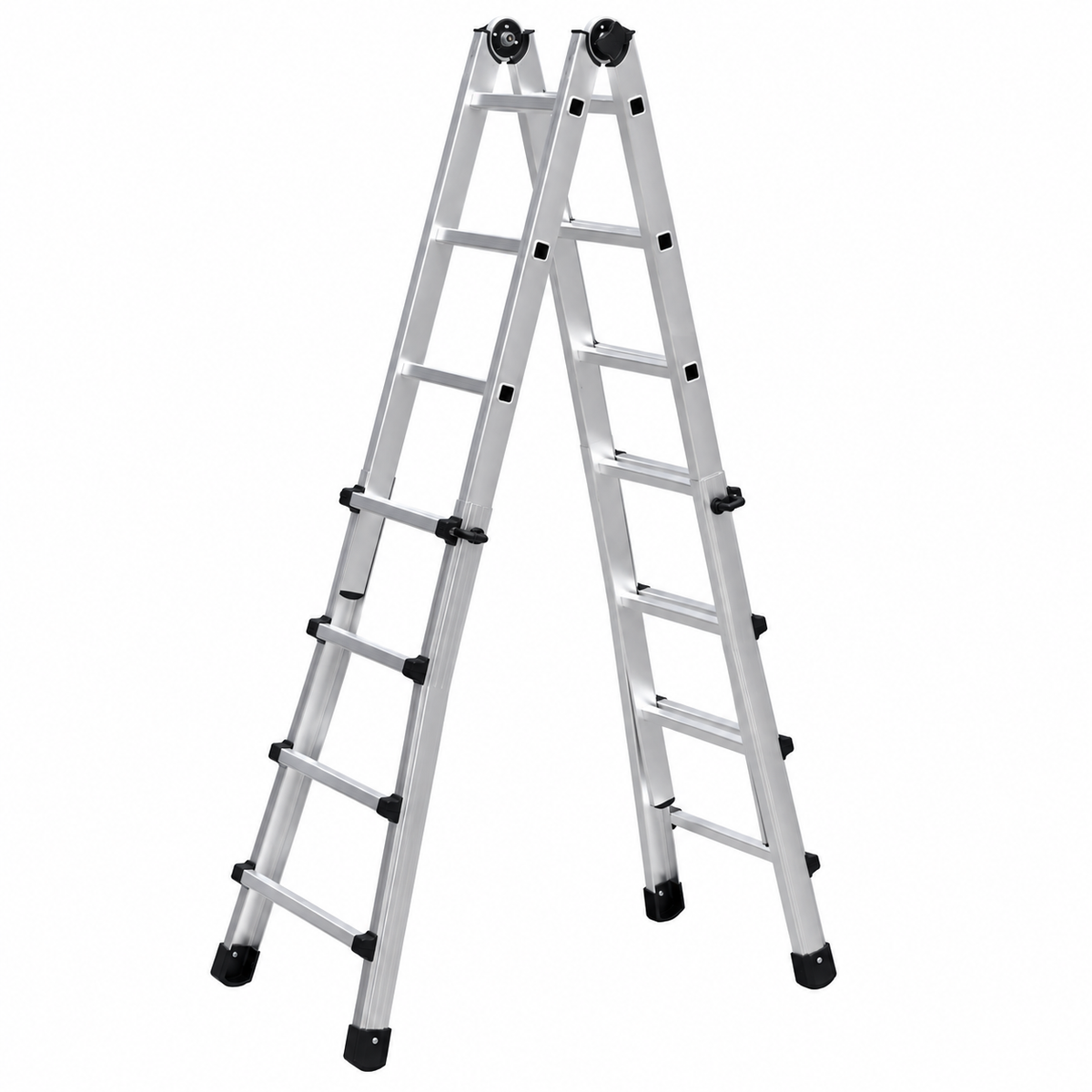 Marchetti scala telescopica 2 tronchi BLACK 44 – scala telescopica a 2 tronchi 8 gradini – Ferraro Srl