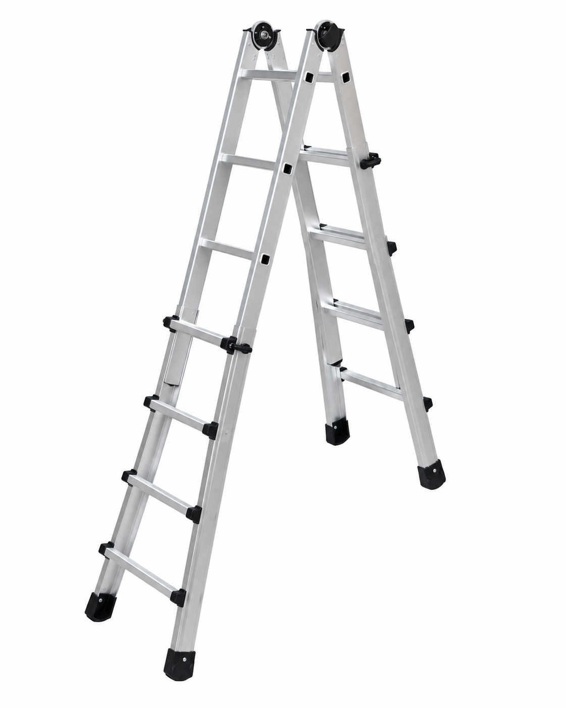 Marchetti scala telescopica 2 tronchi BLACK 66 – scala telescopica a 2 tronchi 12 gradini – Ferraro Srl