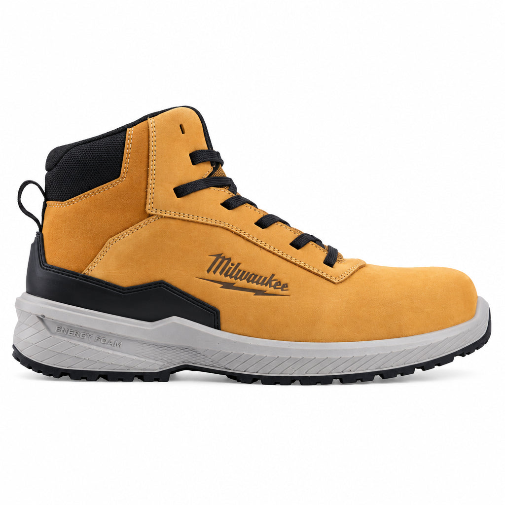 Scarpe antinfortunistiche Milwaukee Flextred S3 – scarpa antinfortunistica alta in pelle classe S3 colore beige – Ferraro Srl