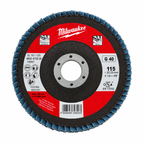 Disco Milwaukee a lamelle d. 115 grana 40 – disco a lamelle 115 mm grana 40 – Ferraro Srl
