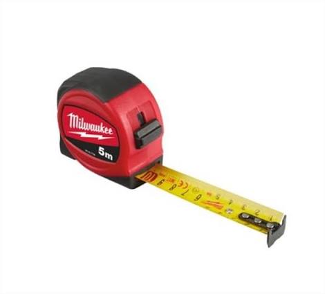 Flessometro 5 mt. 25 mm. Slim Milwaukee - Ferraro Srl